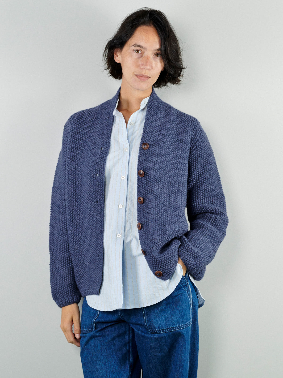 ERIN / HANDSTRICK / TAUBENBLAU