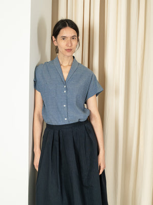 KATE / HELLBLAU GEMUSTERT